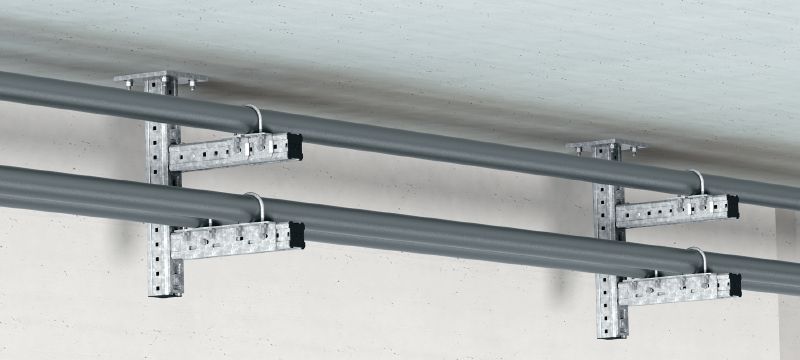 MIC-UB Hot-dip galvanized (HDG) connector for fastening U-bolts to MI girders Applications 1