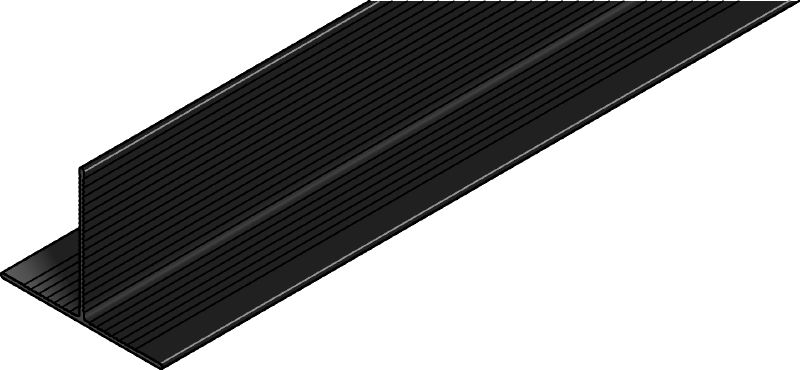 MFT-T Rail (black anodized) T-shaped black anodized aluminum rail for assembling vertical and horizontal façade panel substructures