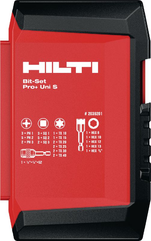 UNI 25/1" T HILTI Bit-Set S-BSC 10 Premium   Neu 