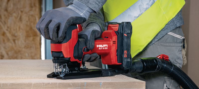 SJT 6-22 Cordless jigsaw Powerful barrel-grip cordless jigsaw with longer run time for precise straight or curved cuts (Nuron battery platform) Applications 1
