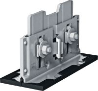MP-PS Weldable pipe shoe Pipe shoe with weldable pipe interface and height and slope adjustability in heavy industrial applications with outer pipe diameters of 21-328 mm (1/2 to 12)