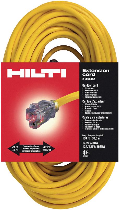 Heavy-duty extension cord 12/3X100 