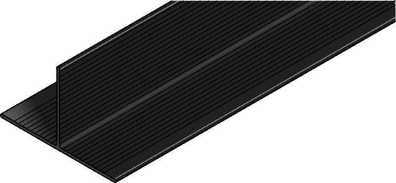 MFT-T Rail (black anodized) T-shaped black anodized aluminum rail for assembling vertical and horizontal façade panel substructures