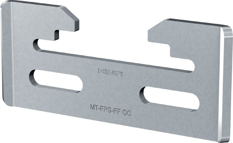 MT-FPS-FF Fixpoint connector Outdoor coated (OC) bracket for fastening MP-PS pipe shoes to Hilti MT modular girders as fixpoint in mildly corrosive environments
