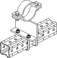 MIA-BO Hot-dip galvanized (HDG) U-bolt for fastening pipe shoes to MI girders