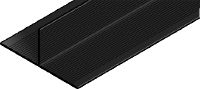 MFT-T Rail (black anodized) T-shaped black anodized aluminum rail for assembling vertical and horizontal façade panel substructures