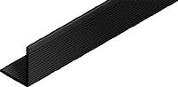 MFT-L Rail (black anodized) L-shaped black anodized aluminum rail for assembling vertical and horizontal façade panel substructures