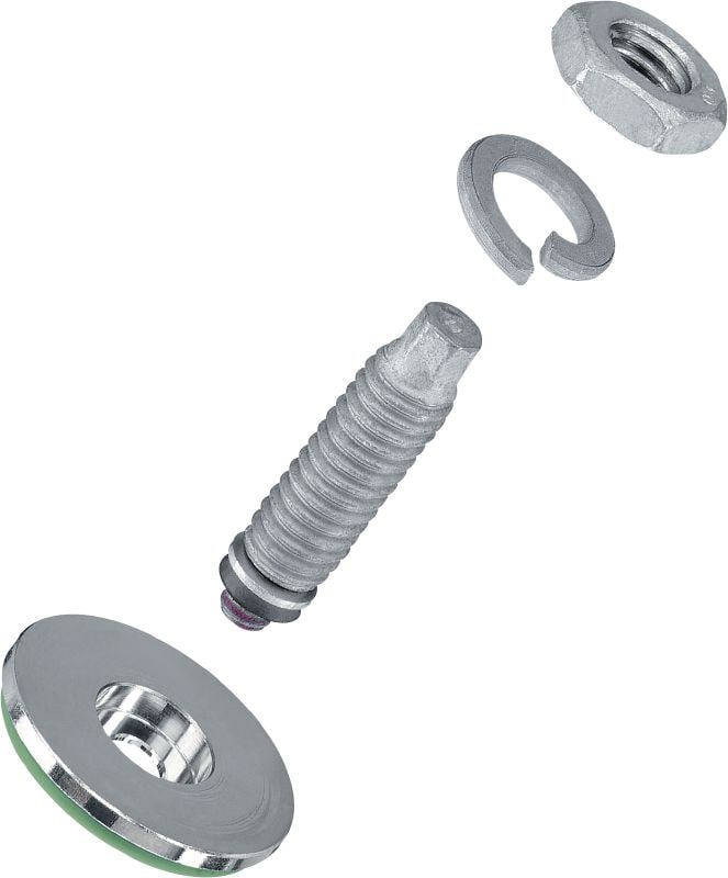 S-BT-EF HC Screw-in stud Threaded screw-in stud (carbon steel, whitworth thread) for electrical connections on steel in highly corrosive environments, recommended maximal cross section of connected cable 4/0 AWG