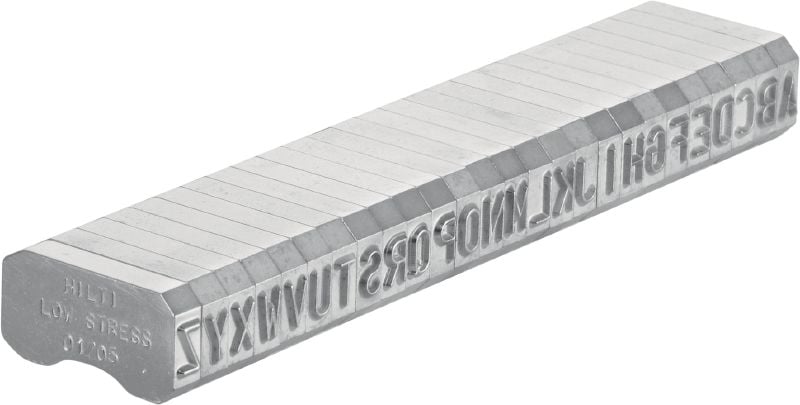 X-MC LS 5.6/6 Steel marking stamps Round-tipped, narrow letter and number characters for stamping identification markings onto metal