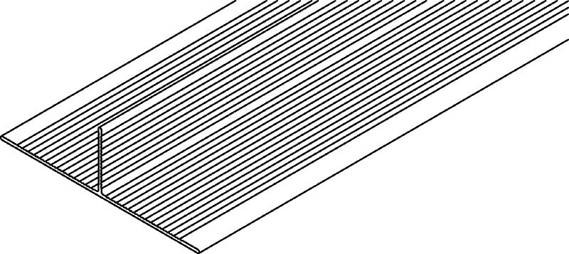 MFT-T Rail T-shaped aluminum rail for assembling vertical and horizontal façade panel substructures