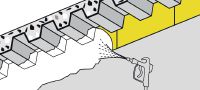 CP-572 Smoke and acoustic spray High-elasticity firestop spray for construction joints in non-fire-rated assemblies Applications 1