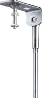 X-DR S ALH Drop rod with nail Smooth drop rod with pre-mounted nail for use with powder-actuated tools on tough concrete