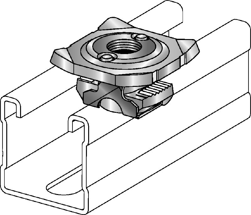 MQA Galvanized pipe clamp saddle for connecting threaded components (imperial) to MQ strut channels