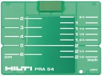 Target plate - imperial/metric PRA 54 