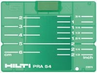 Target plate - imperial/metric PRA 54 