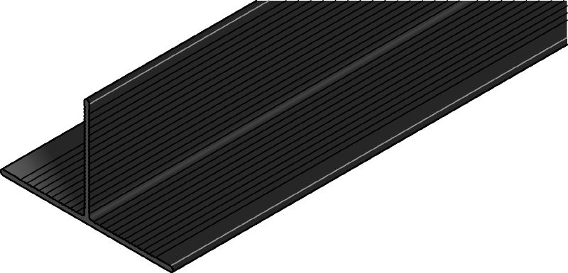 MFT-T Rail (black anodized) T-shaped black anodized aluminum rail for assembling vertical and horizontal façade panel substructures