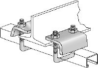 SBC Electrogalvanized beam clamps for attaching strut channels to steel beams for light-duty applications
