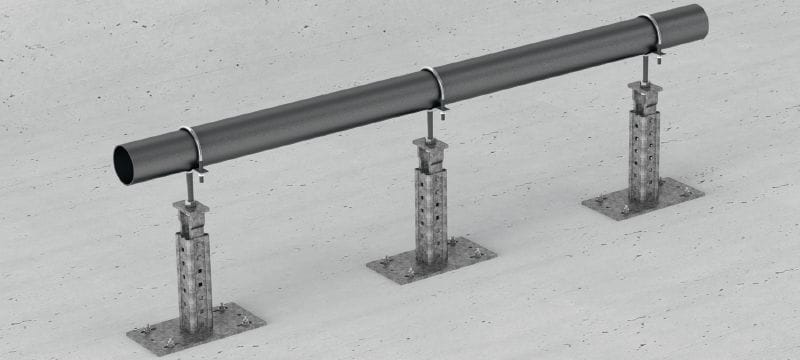 MI - PSC Connectors for attaching single pipe runs to vertical MI girders Applications 1