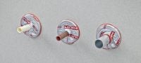 CFS-D 1'' Firestop putty disc Self-adhesive discs of firestop putty for single cables, conduits and bundles in openings up to 1 Applications 2