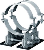 MP-PS 4-2 Pipe shoe Outdoor coated (OC) pipe shoe with height and slope adjustability for heavy industrial applications with outer pipe diameters of 217-610 mm (8 to 24)