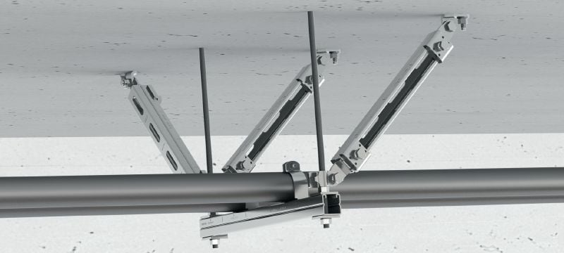 MQS-RH Retrofit hinge Seismic retrofit hinge for attachment to threaded rod Applications 1