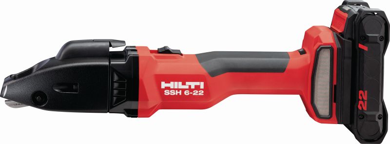 SSH 6-22 Cordless metal shears Cordless double cut shear for fast cuts in sheet metal and profiles up to 2.5 mm│12 Gauge - with Hilti SSH CS blades included (Nuron battery platform)